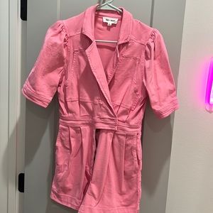 PINK DENIM ROMPER